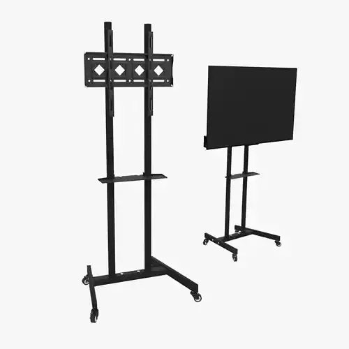 Mobile TV Cart On Wheels 3D model
