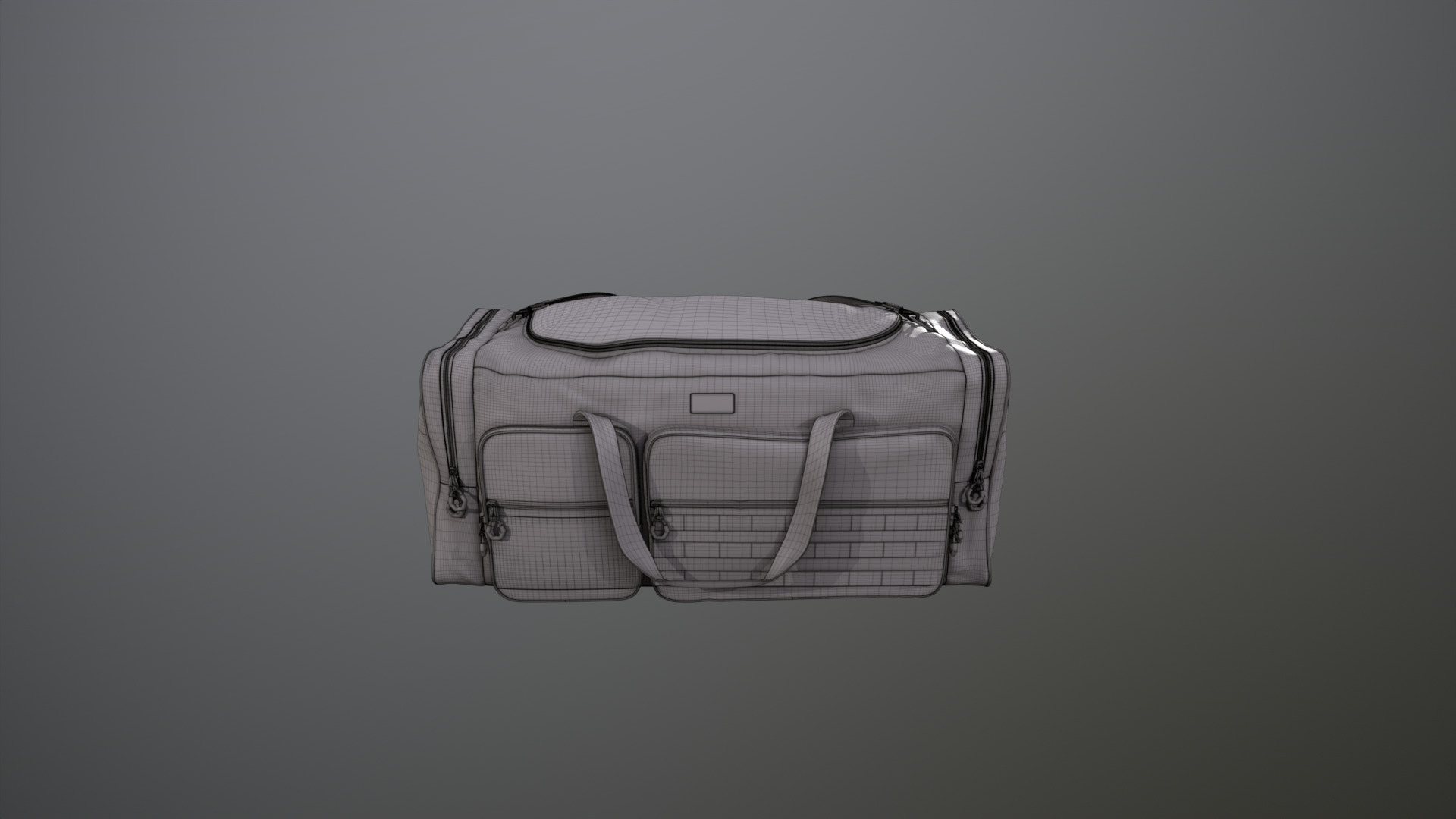 Hand bag Low-poly 3D model_4
