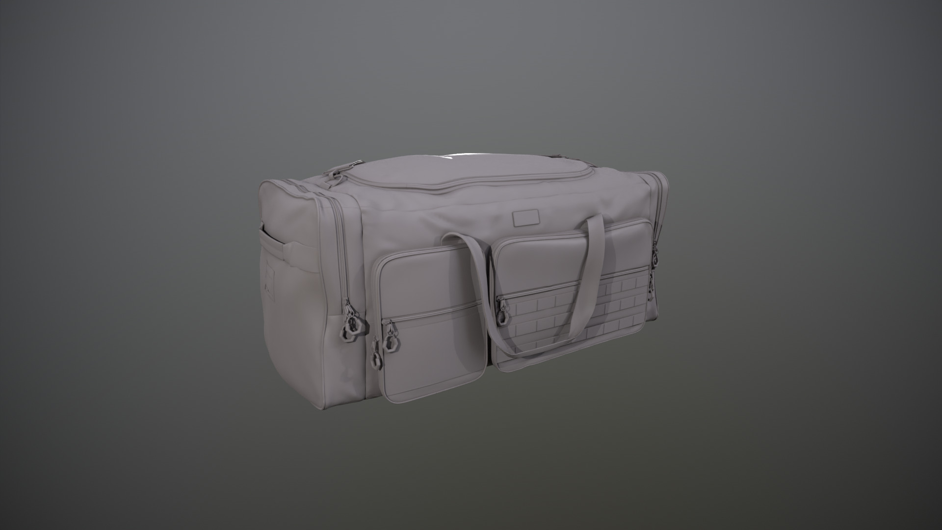 Hand bag Low-poly 3D model_1