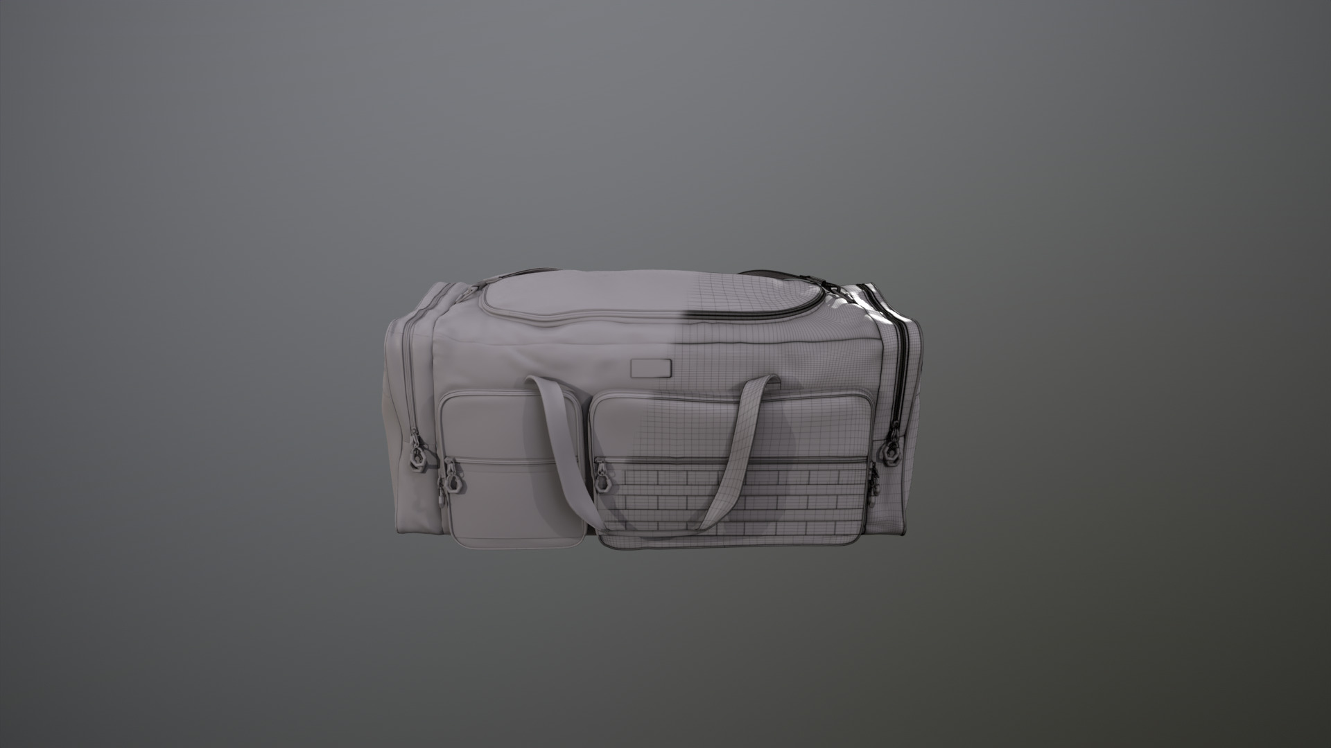 Hand bag Low-poly 3D model_3