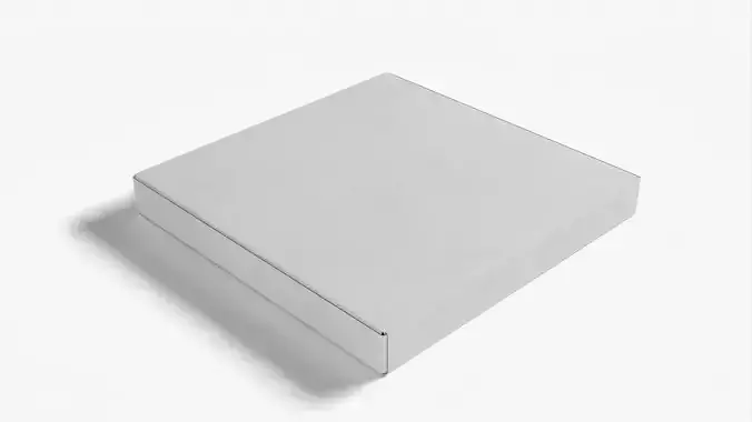 4 inch White Paper Pizza Box 3D model