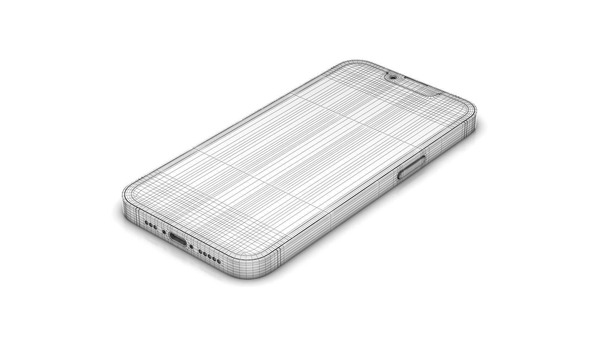 Apple iPhone 16e Low-poly 3D model_21