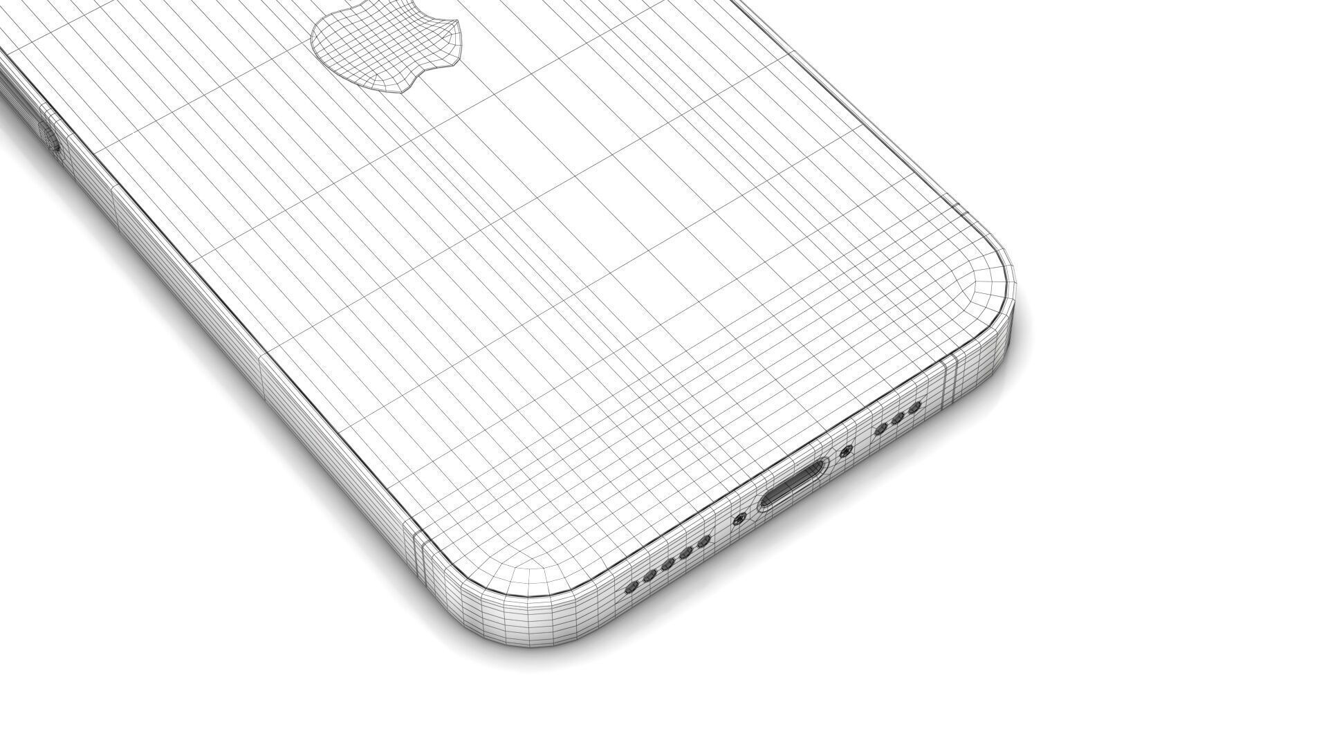 Apple iPhone 16e Low-poly 3D model_25