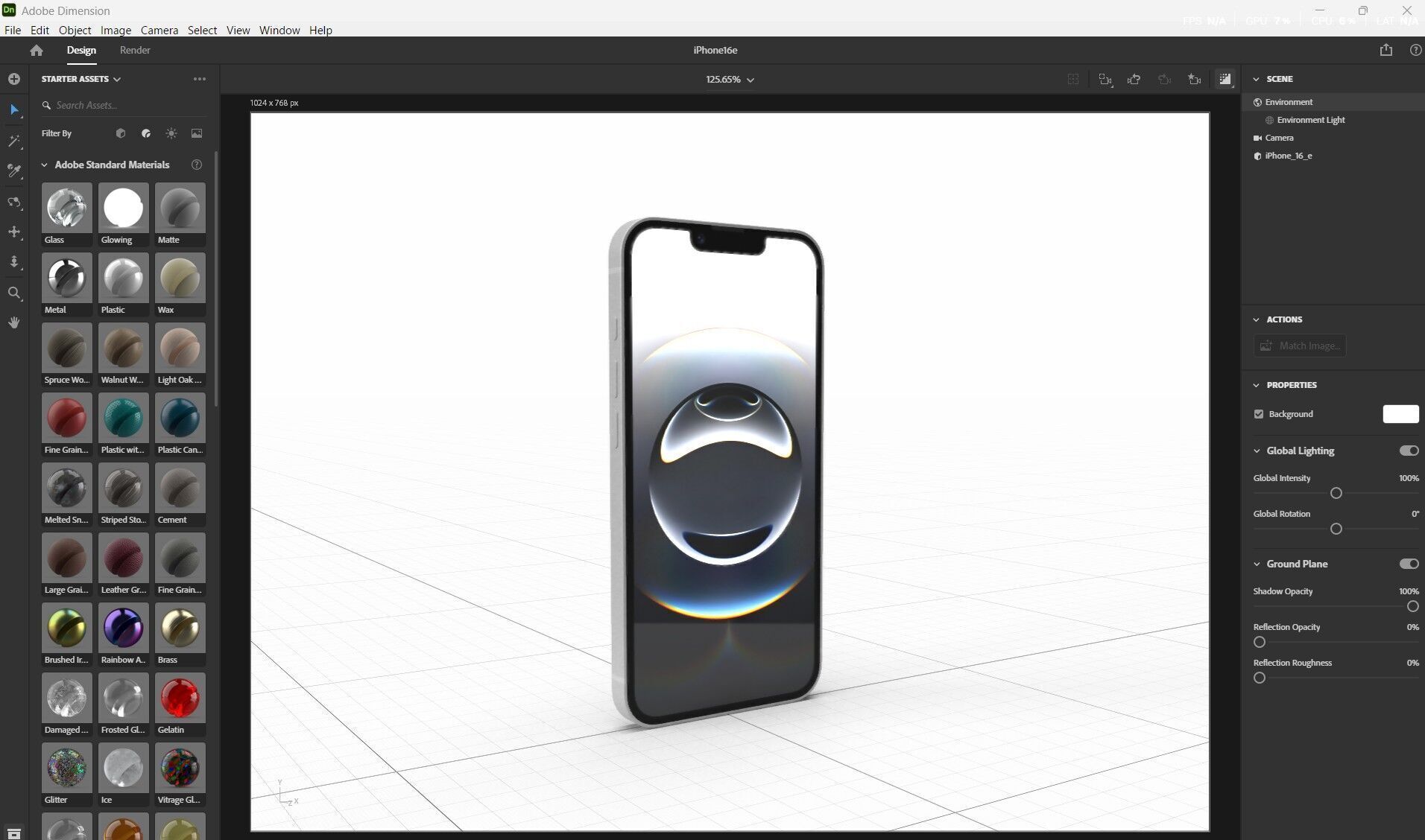 Apple iPhone 16e Low-poly 3D model_27