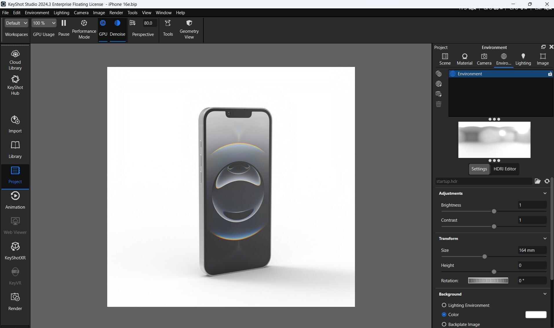 Apple iPhone 16e Low-poly 3D model_29