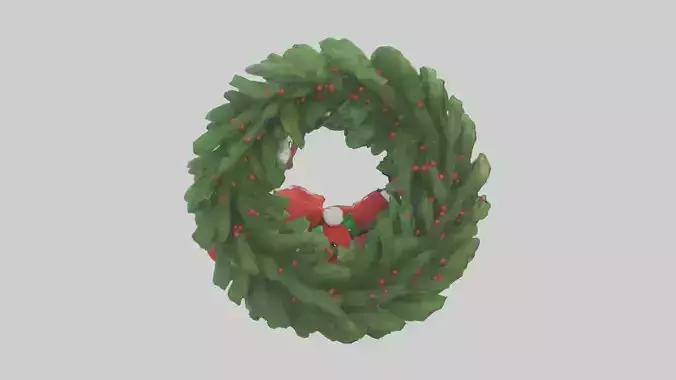 Cartoon Christmas Wreath model