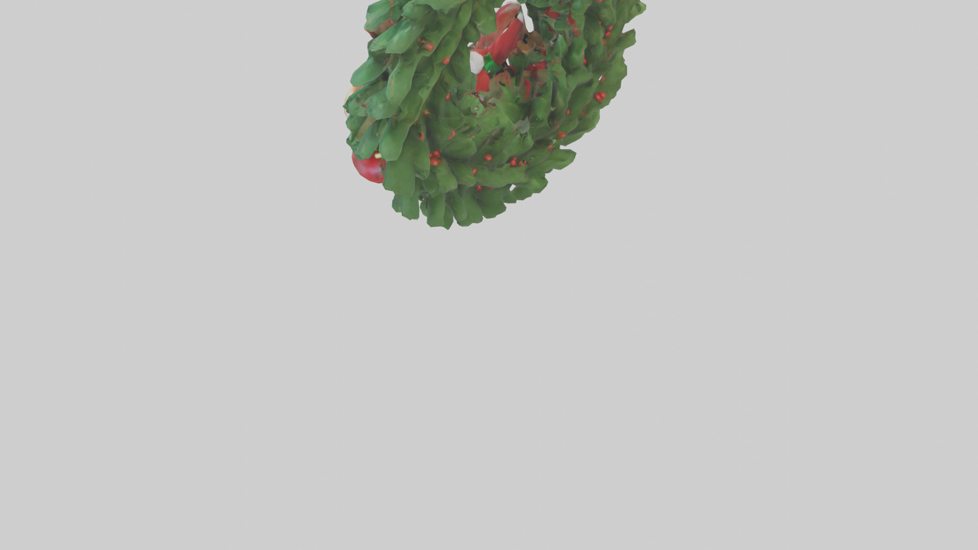 Cartoon Christmas Wreath model 3D model_3