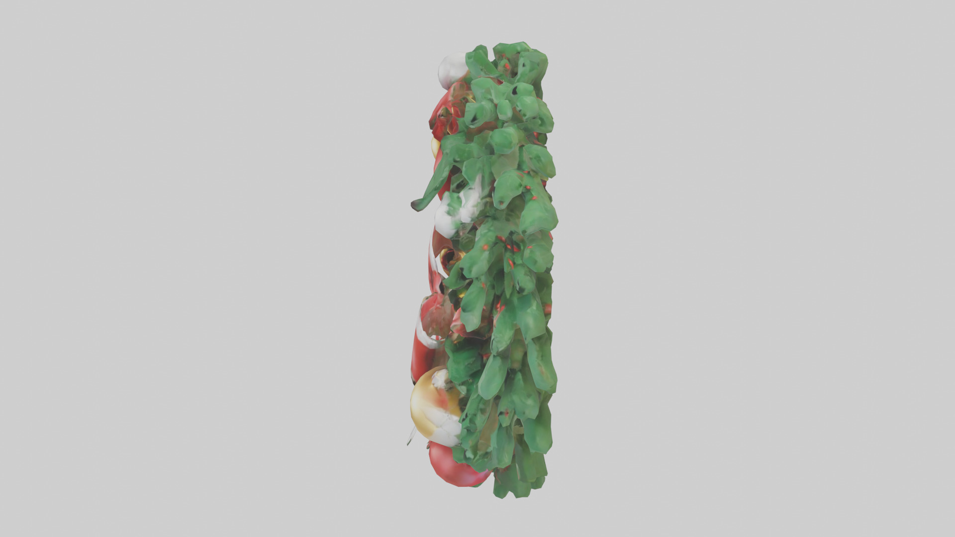 Cartoon Christmas Wreath model 3D model_17