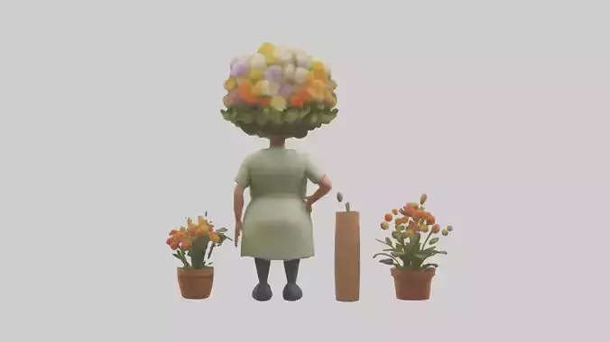 Cartoon Florist model
