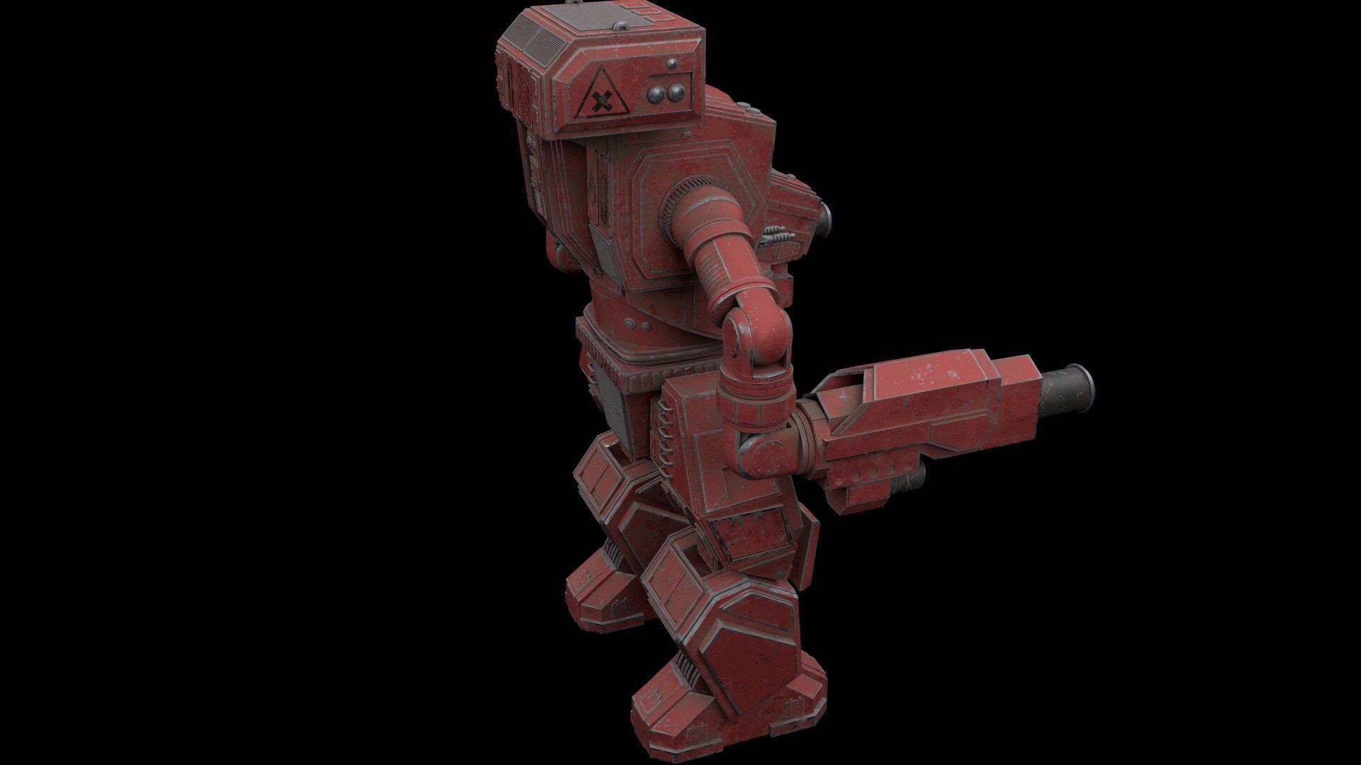 Robot pbr Low-poly 3D model_8