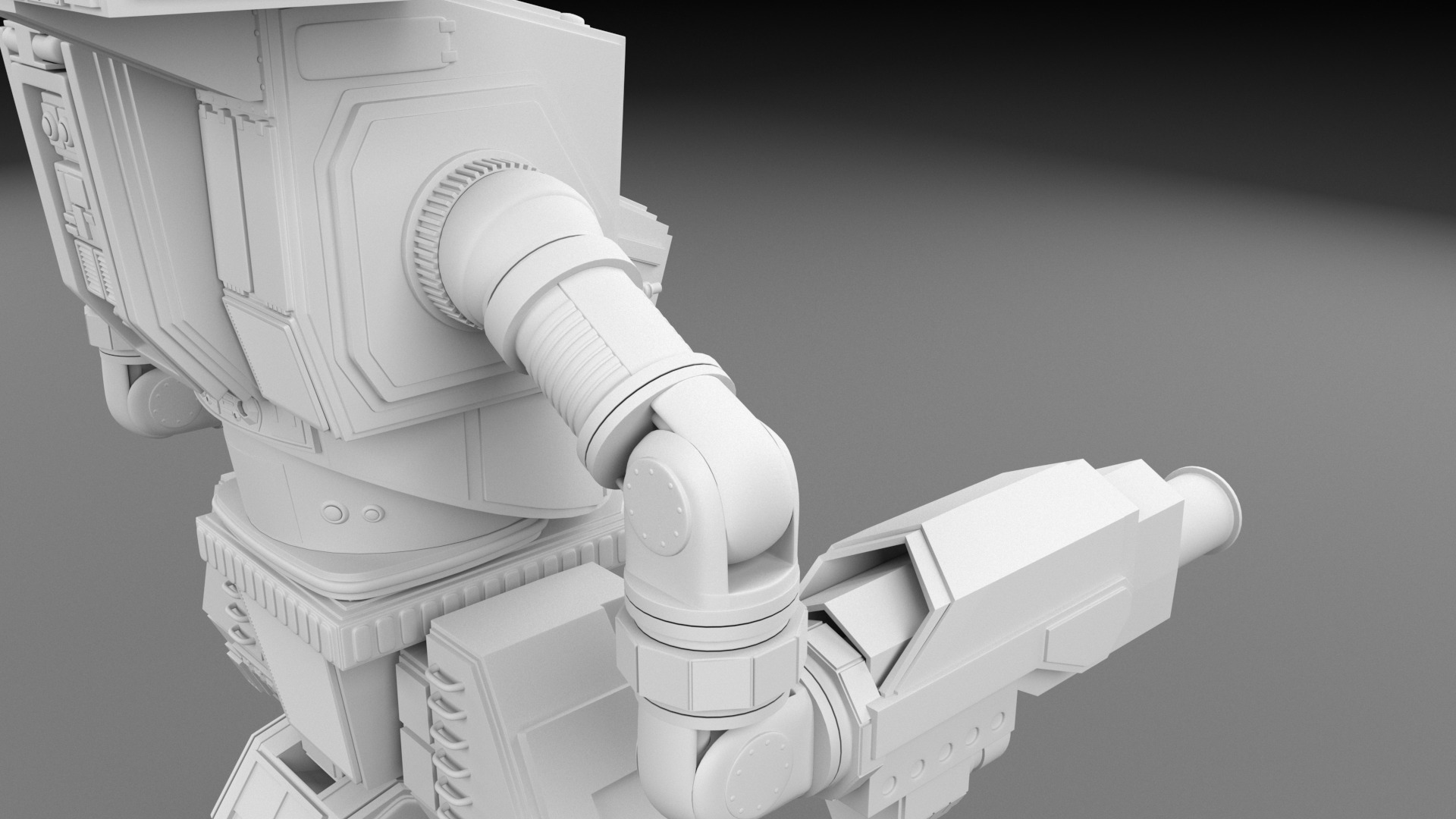 Robot pbr Low-poly 3D model_28