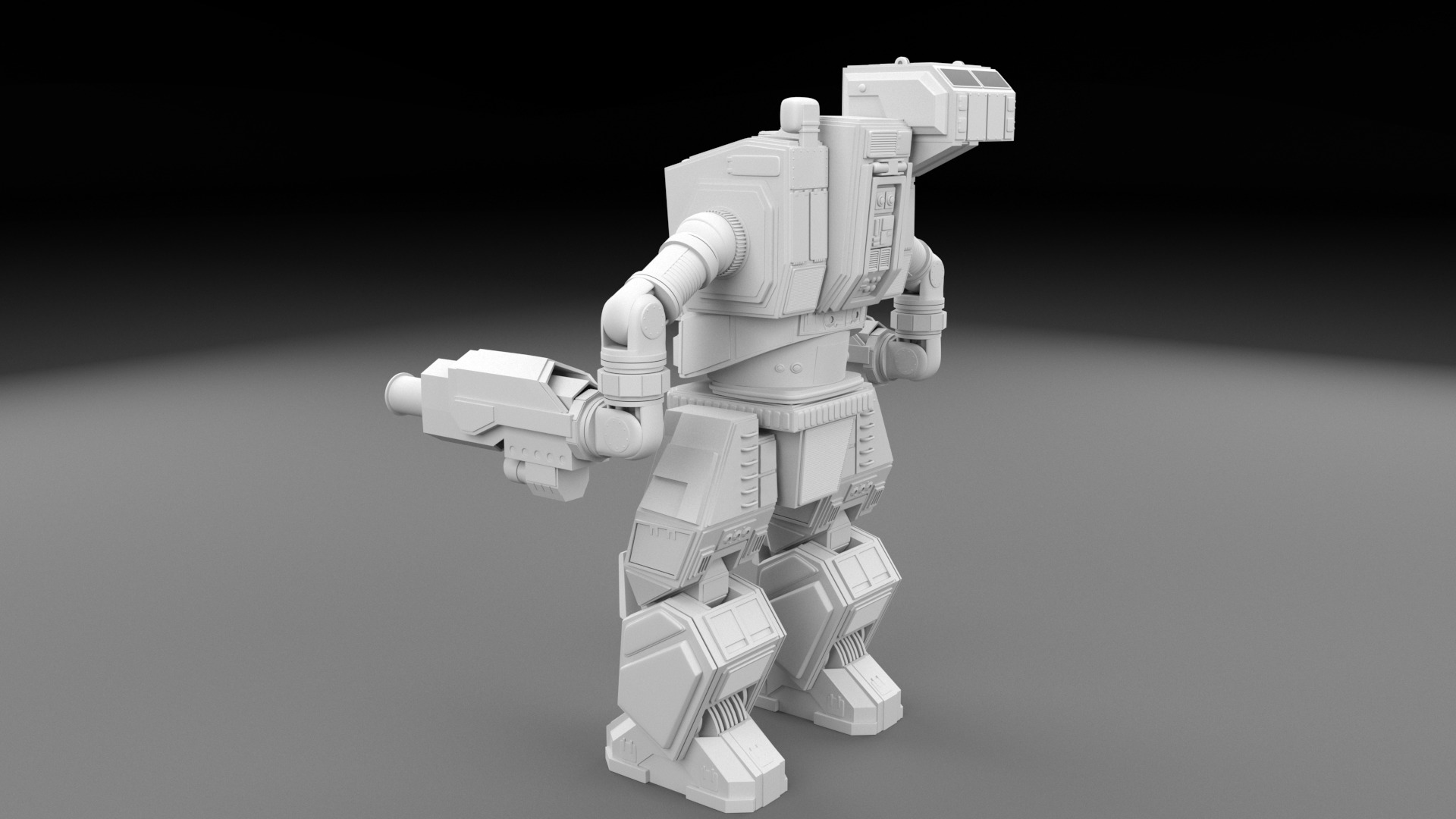 Robot pbr Low-poly 3D model_20