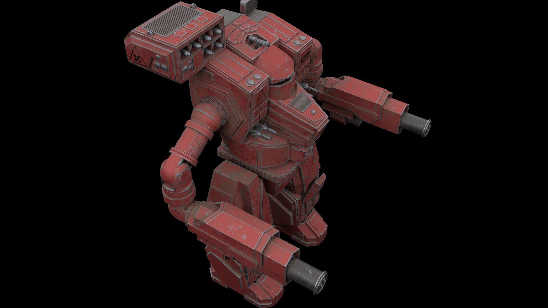 Robot pbr Low-poly 3D model_9