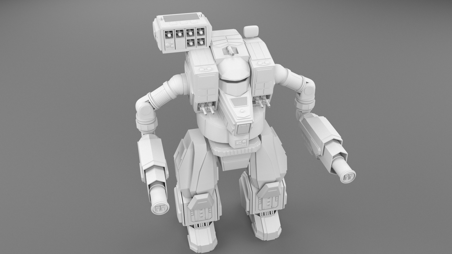Robot pbr Low-poly 3D model_24