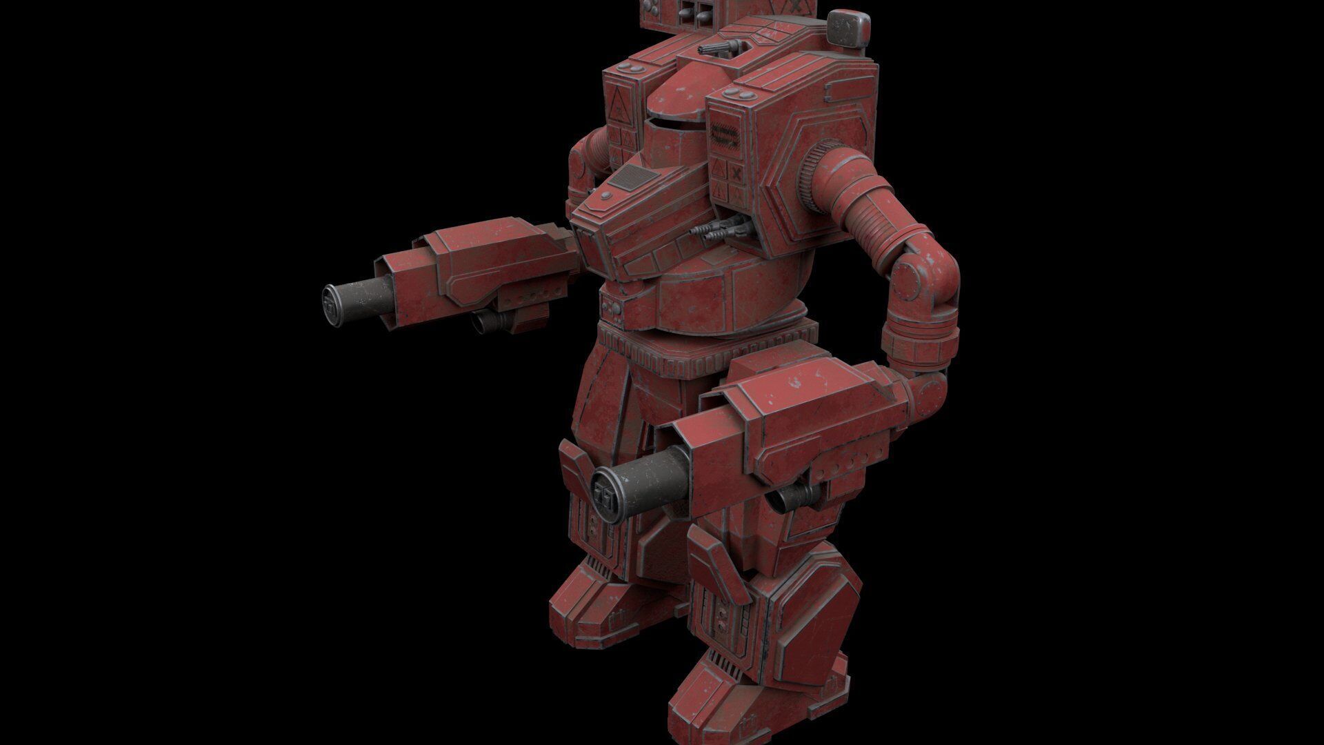 Robot pbr Low-poly 3D model_3