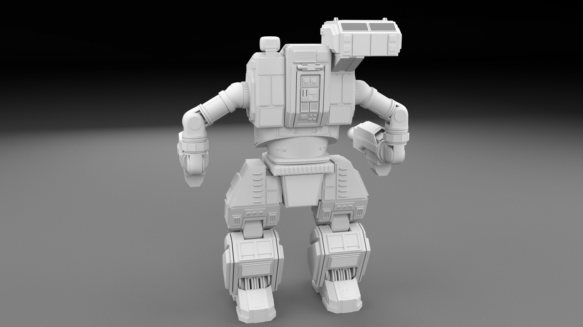 Robot pbr Low-poly 3D model_21