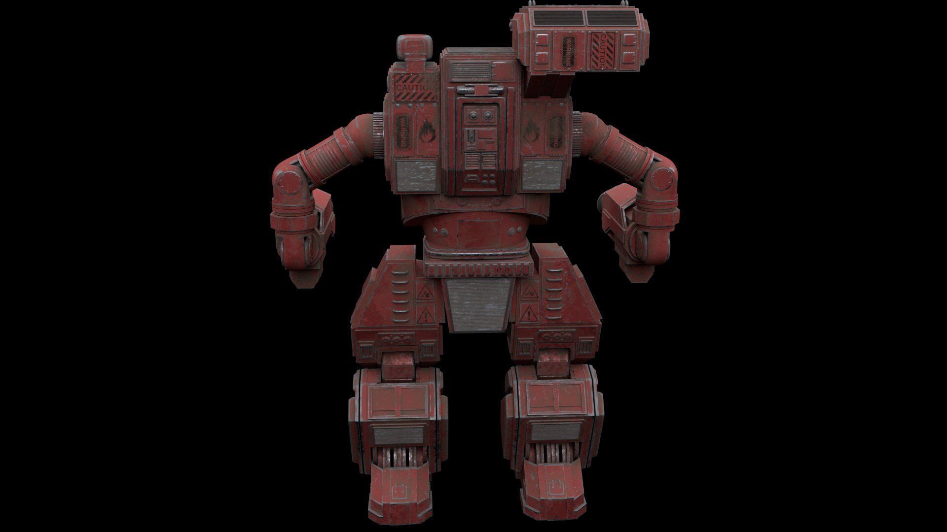 Robot pbr Low-poly 3D model_6