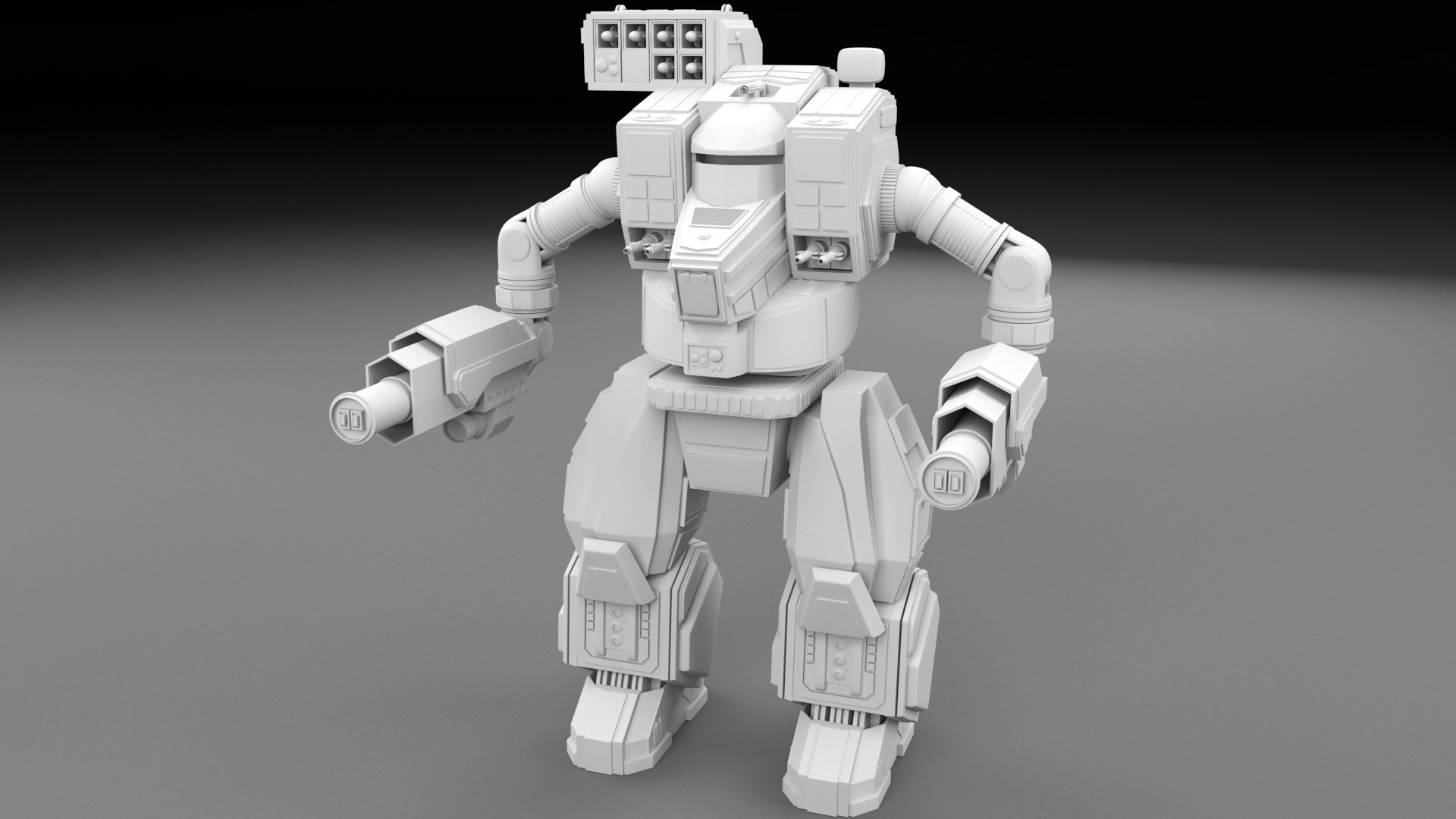 Robot pbr Low-poly 3D model_18