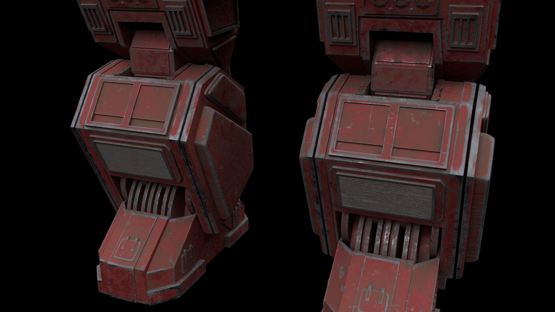 Robot pbr Low-poly 3D model_15