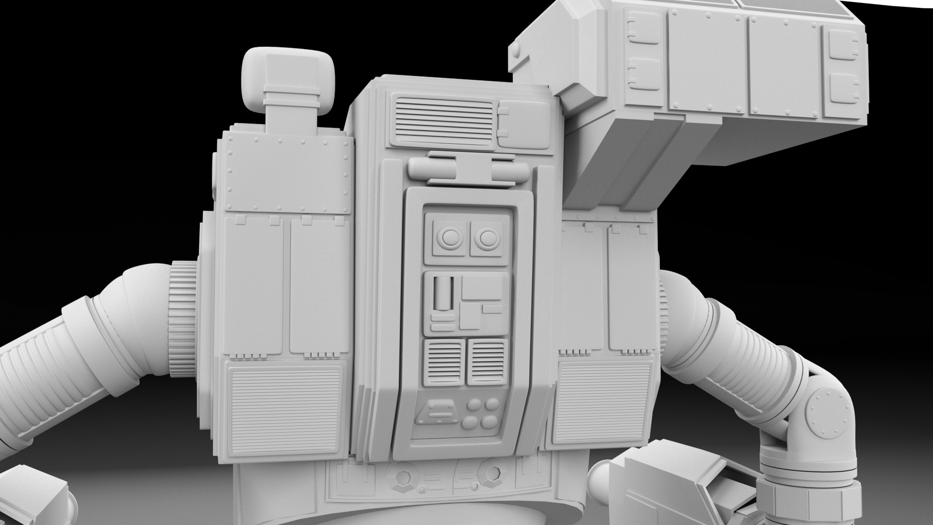 Robot pbr Low-poly 3D model_29