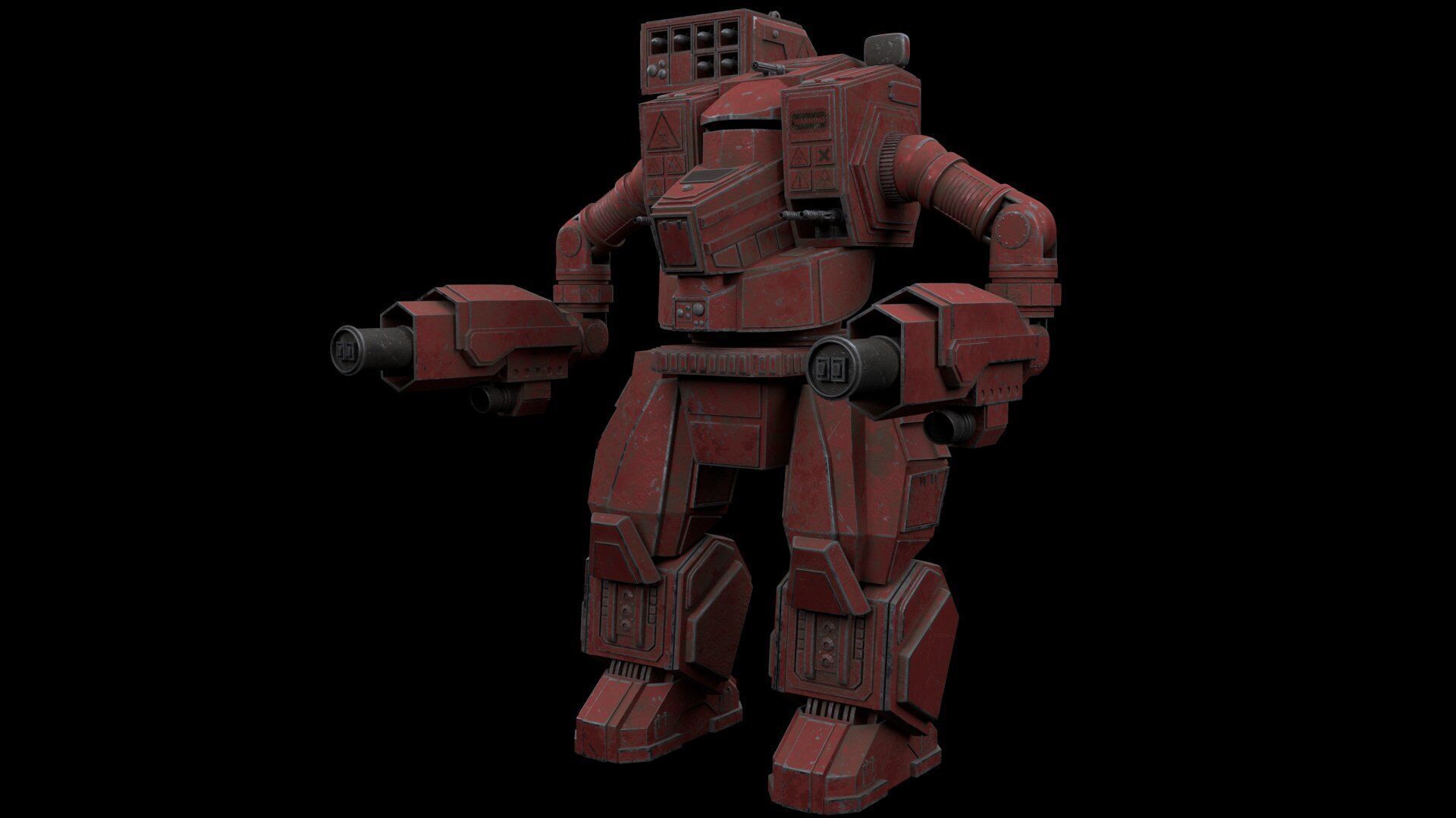 Robot pbr Low-poly 3D model_2