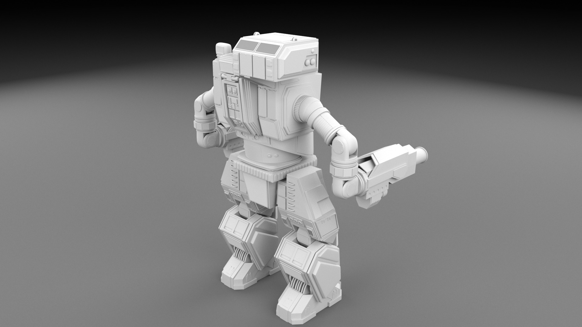 Robot pbr Low-poly 3D model_22