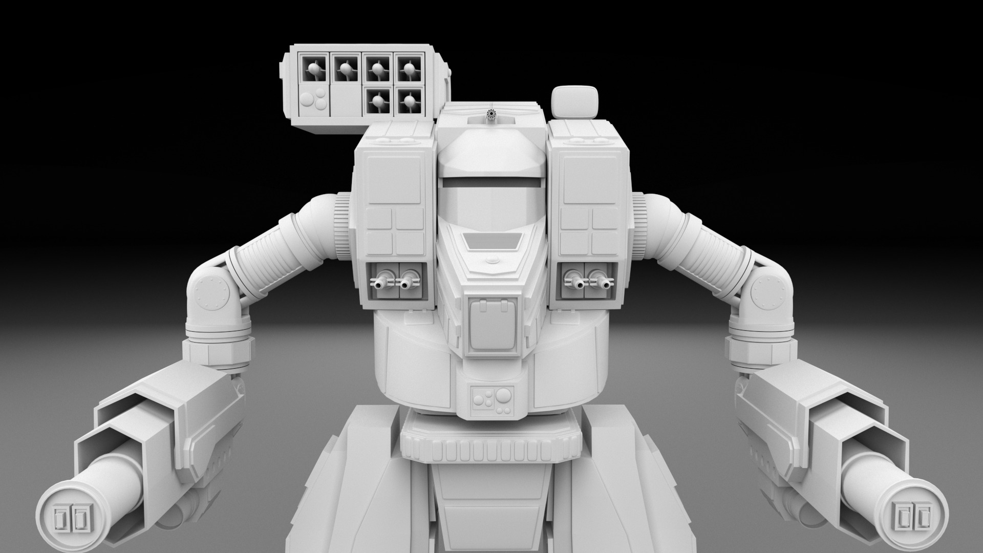 Robot pbr Low-poly 3D model_26