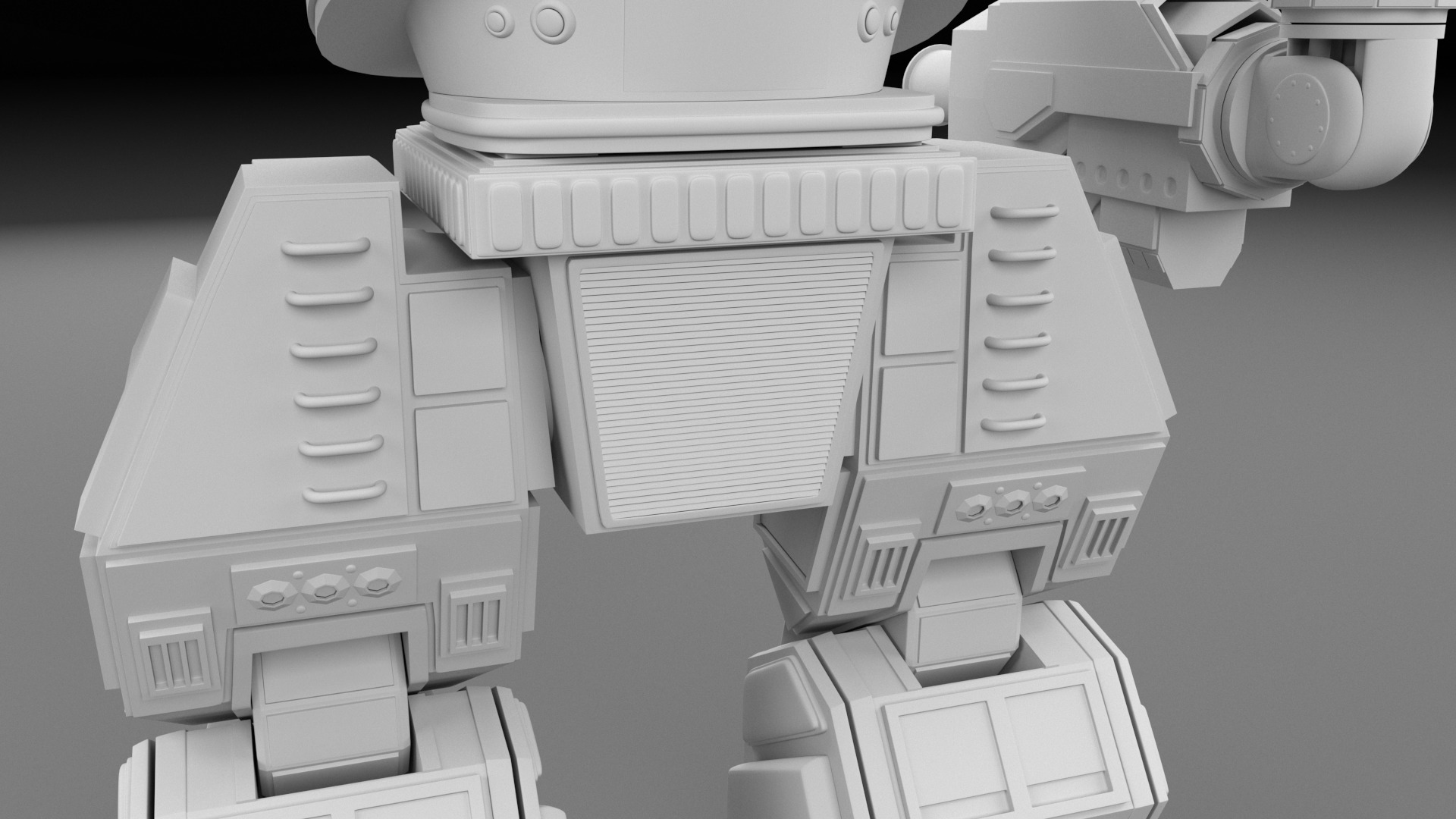 Robot pbr Low-poly 3D model_30