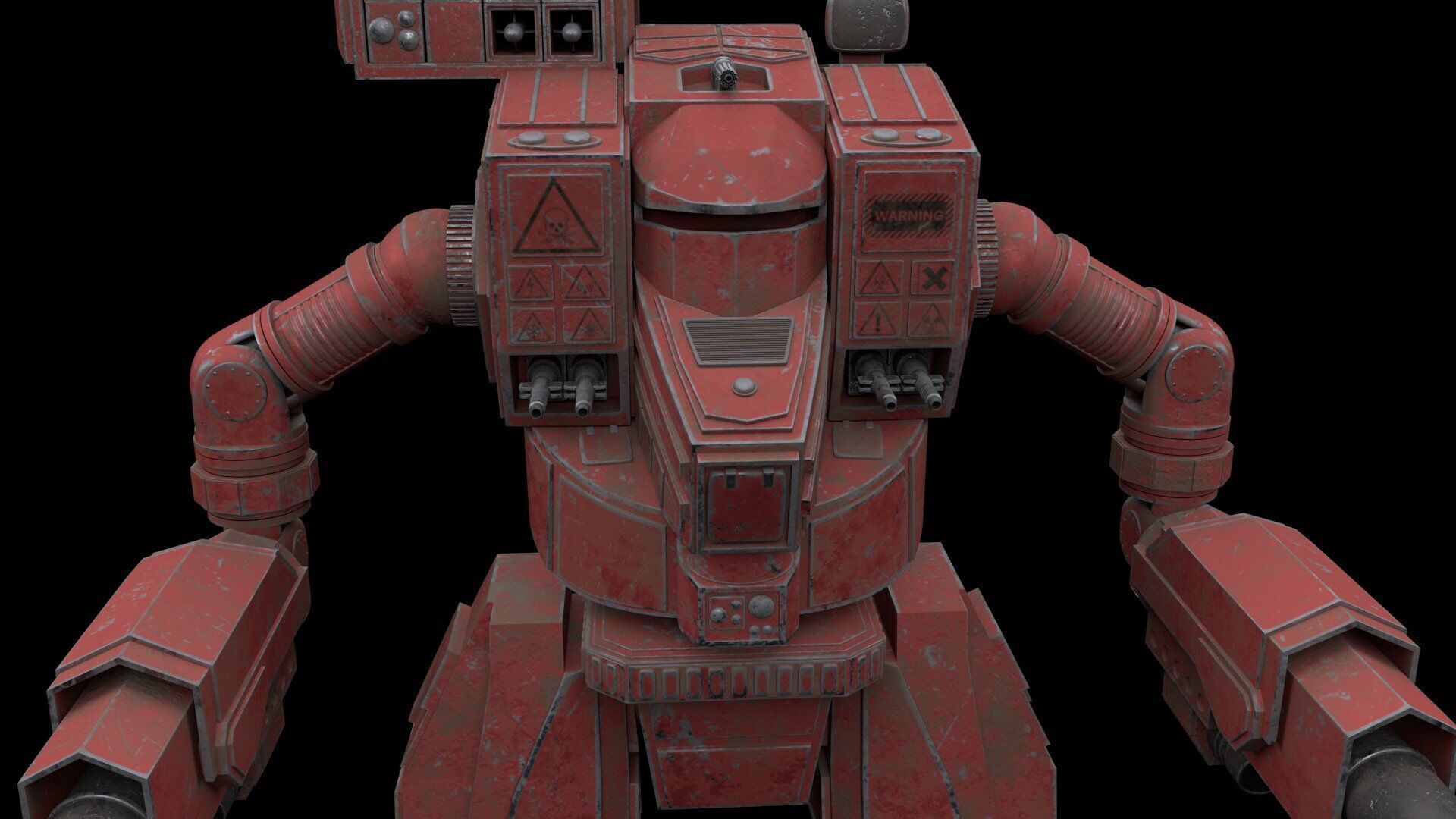 Robot pbr Low-poly 3D model_11