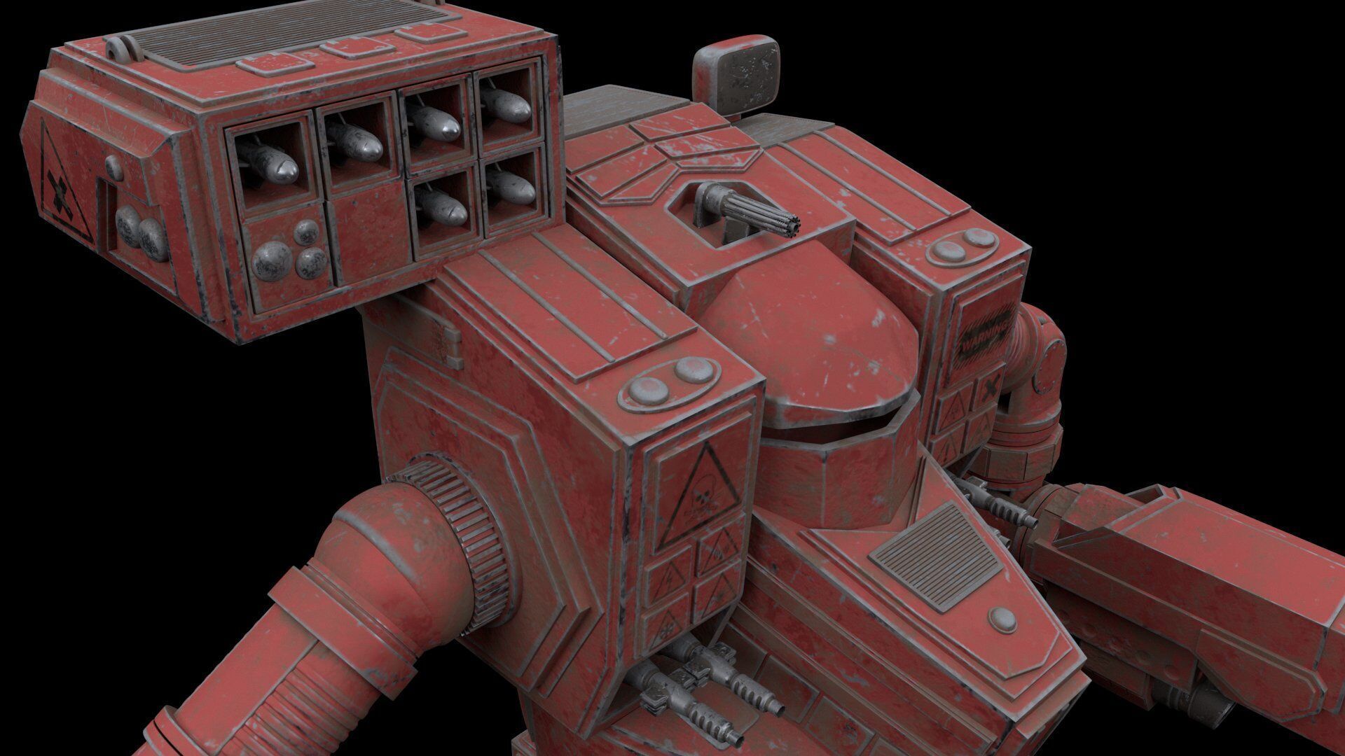 Robot pbr Low-poly 3D model_10