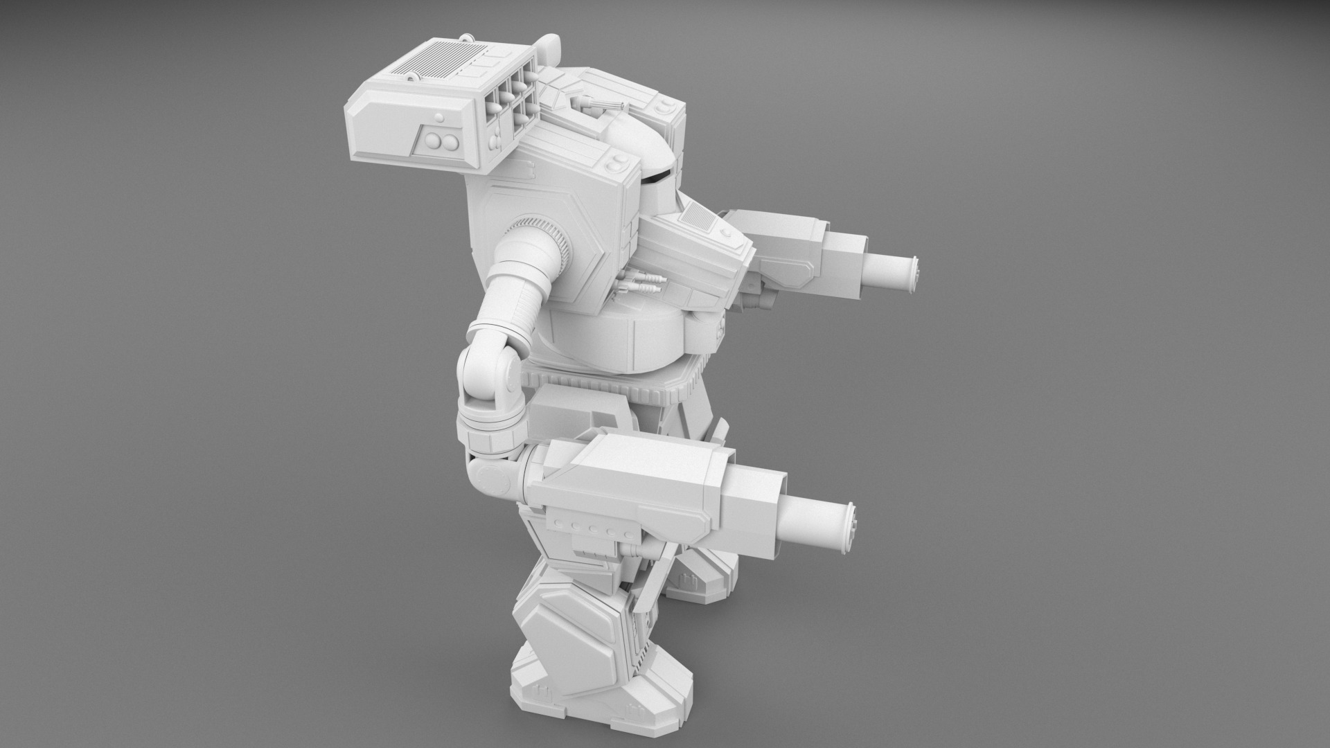 Robot pbr Low-poly 3D model_23