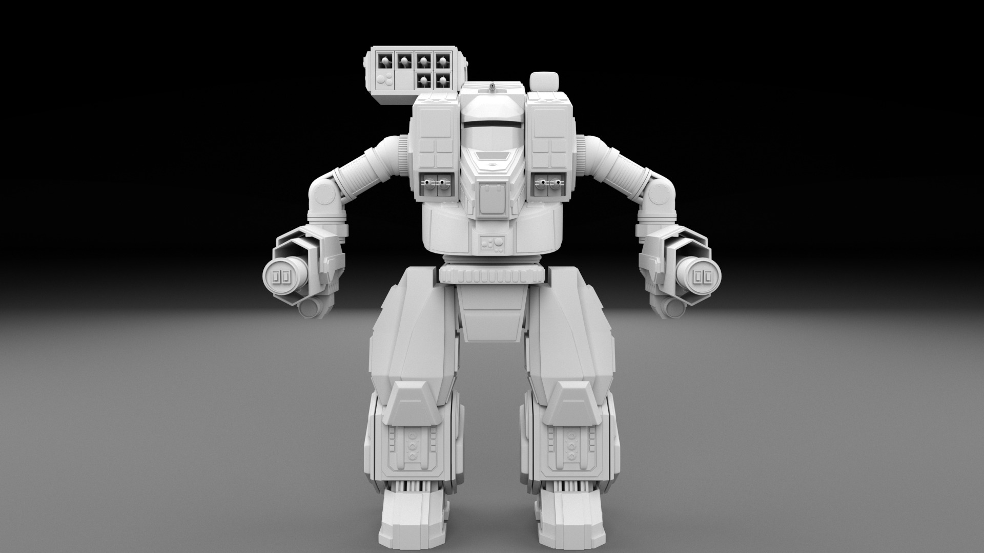 Robot pbr Low-poly 3D model_17