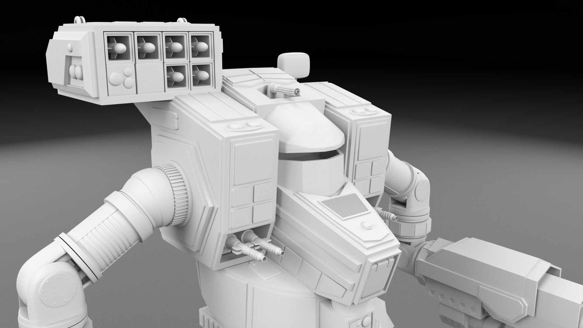 Robot pbr Low-poly 3D model_25