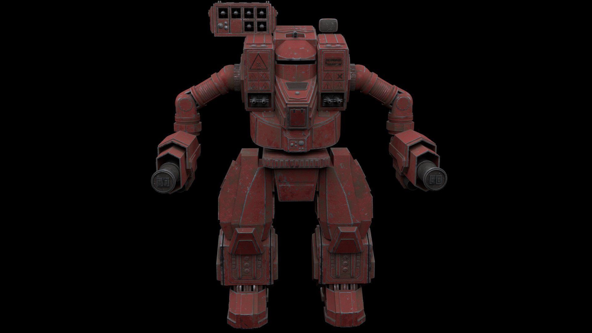 Robot pbr Low-poly 3D model_1