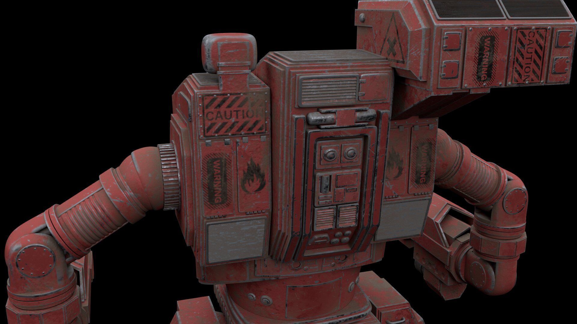 Robot pbr Low-poly 3D model_13