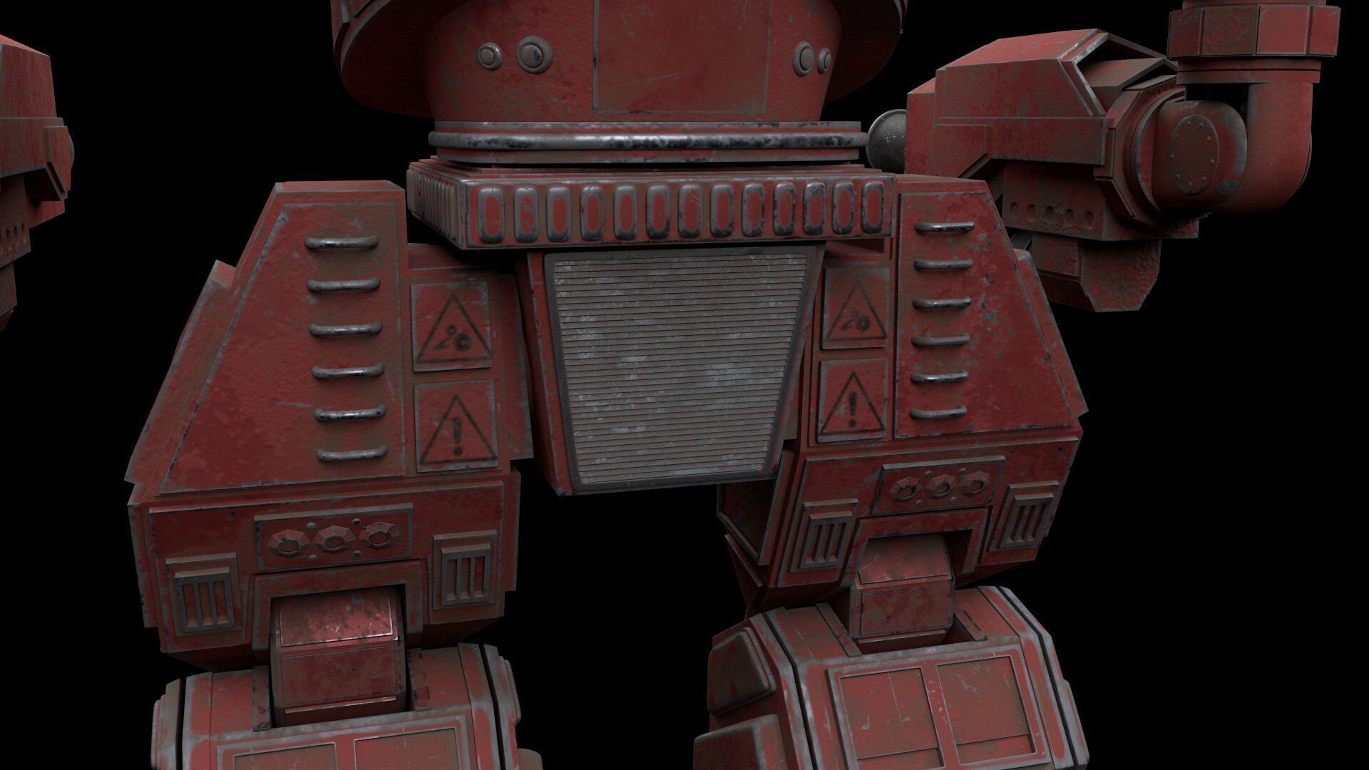 Robot pbr Low-poly 3D model_14