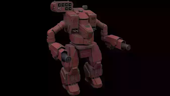 Robot pbr Low-poly 3D model
