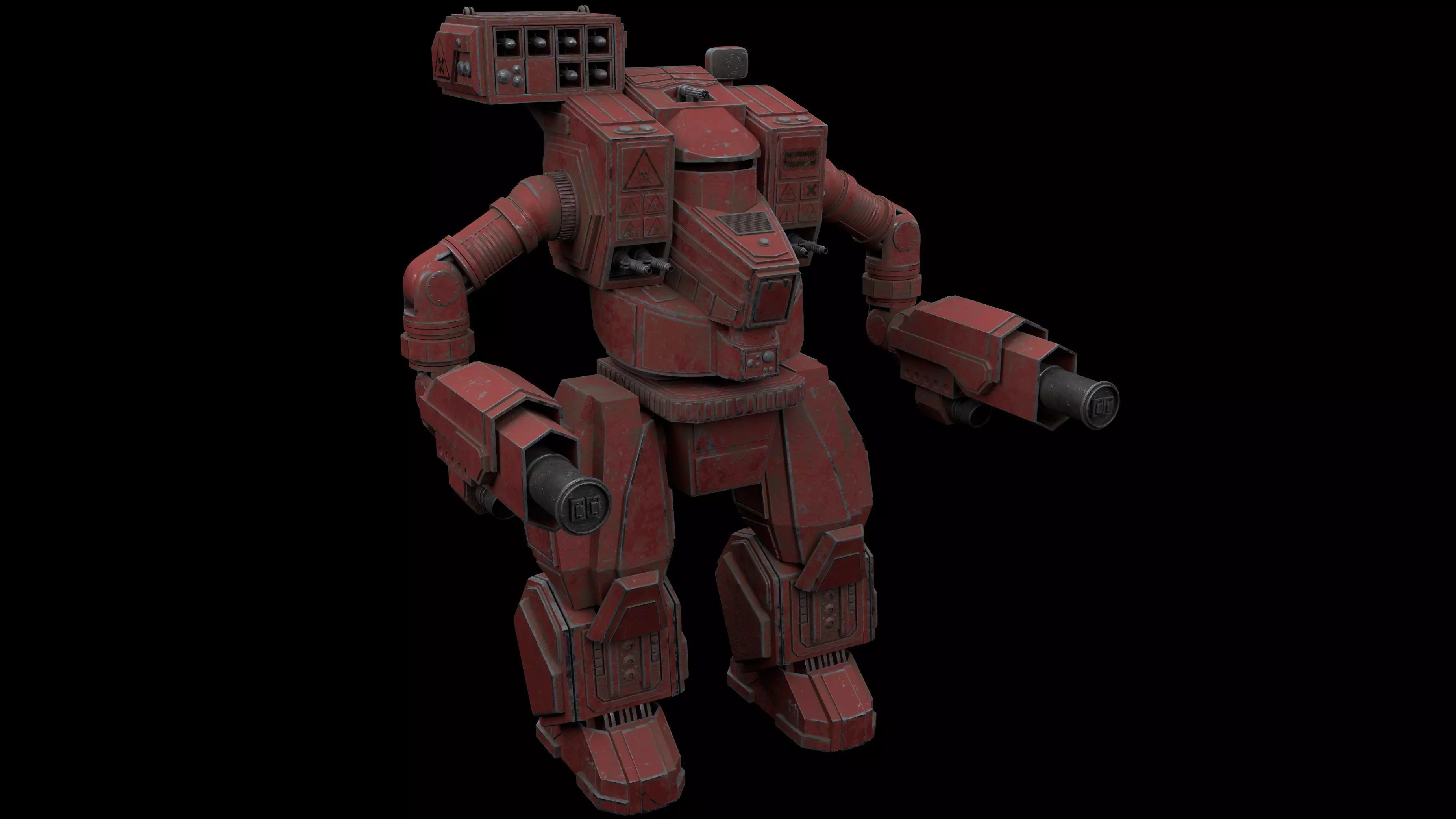 Robot pbr Low-poly 3D model_0