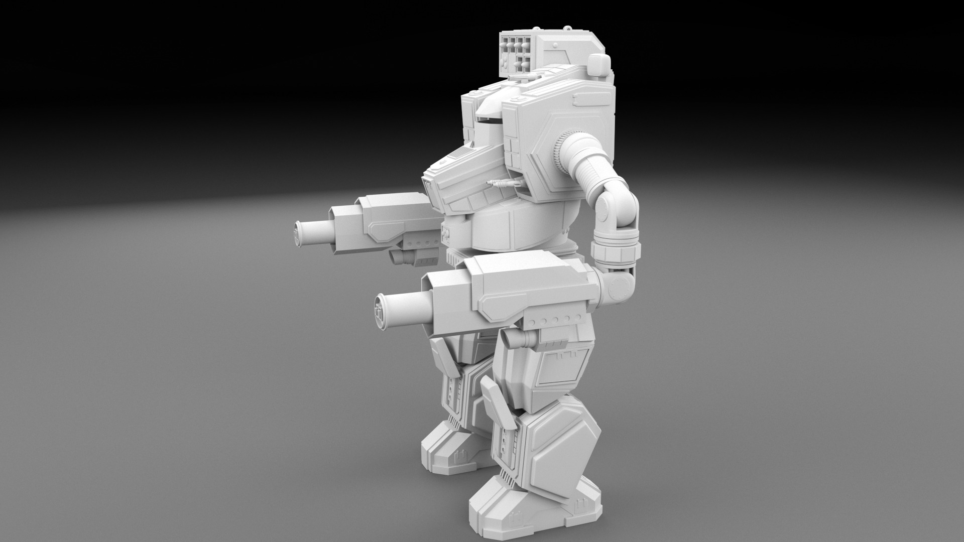 Robot pbr Low-poly 3D model_19