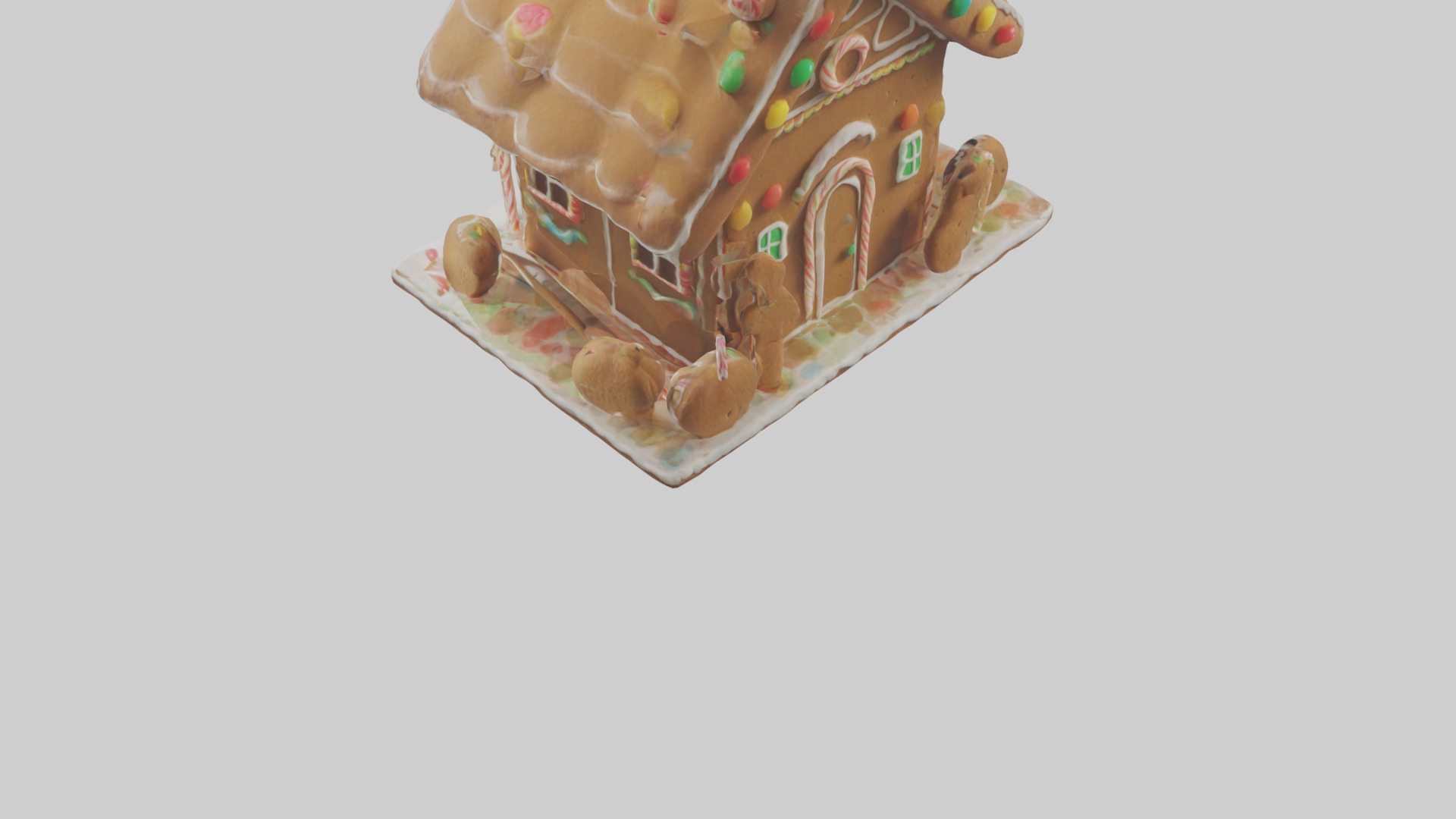Cartoon Gingerbread House model 3D model_3