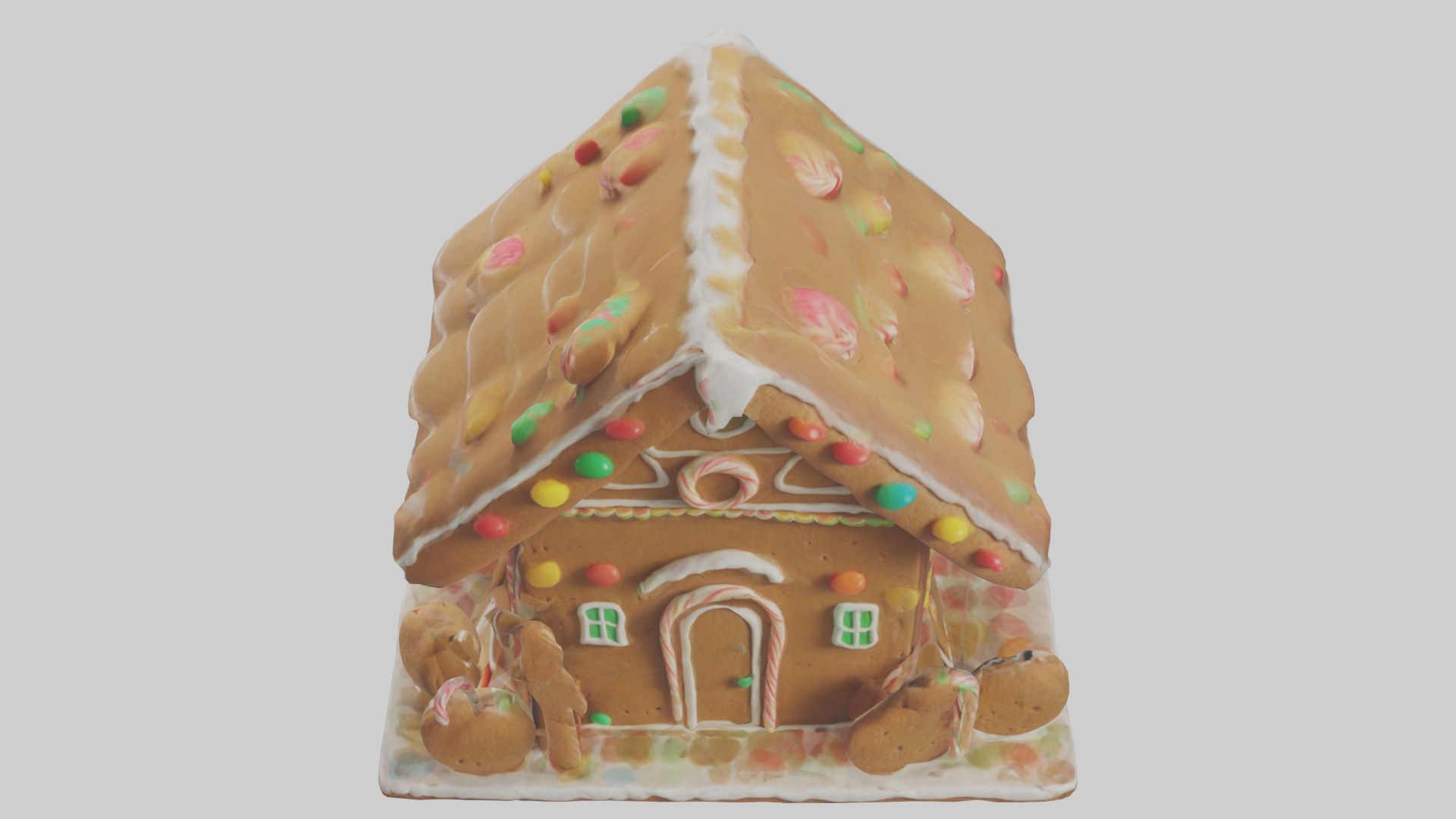 Cartoon Gingerbread House model 3D model_15