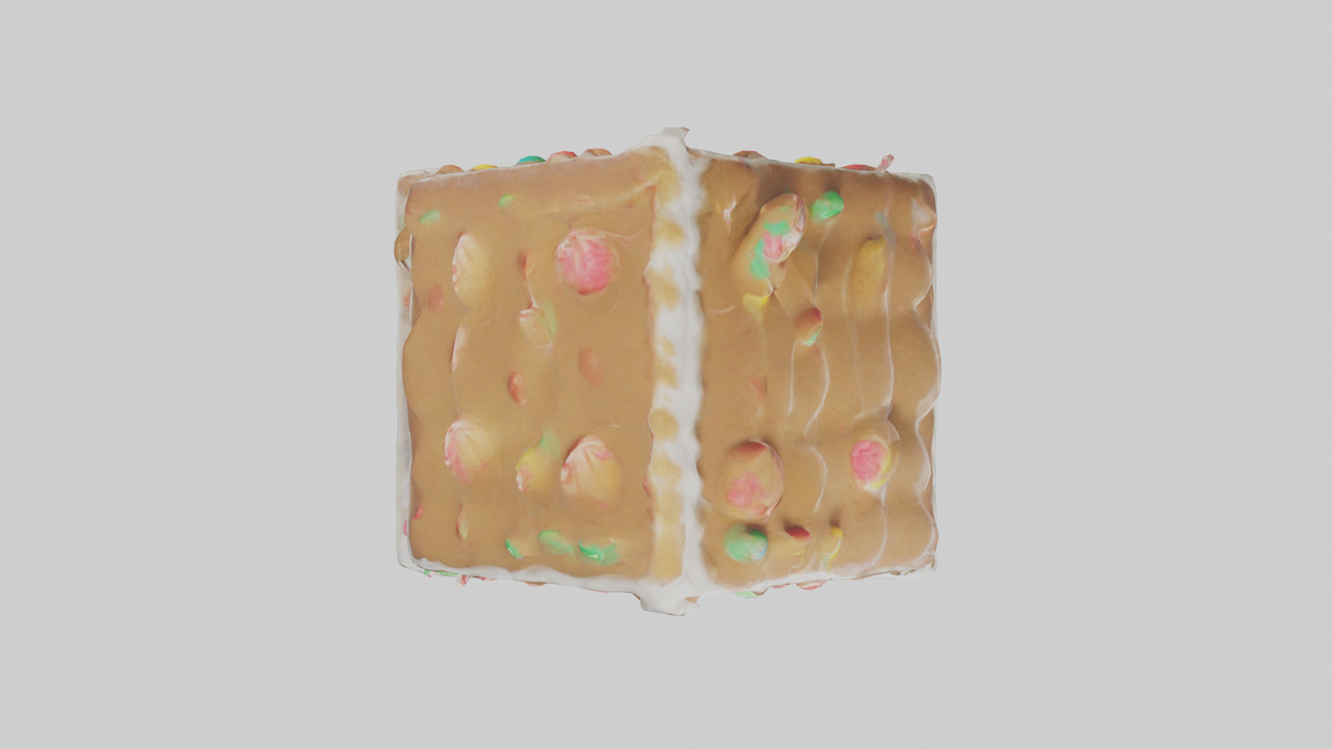 Cartoon Gingerbread House model 3D model_14