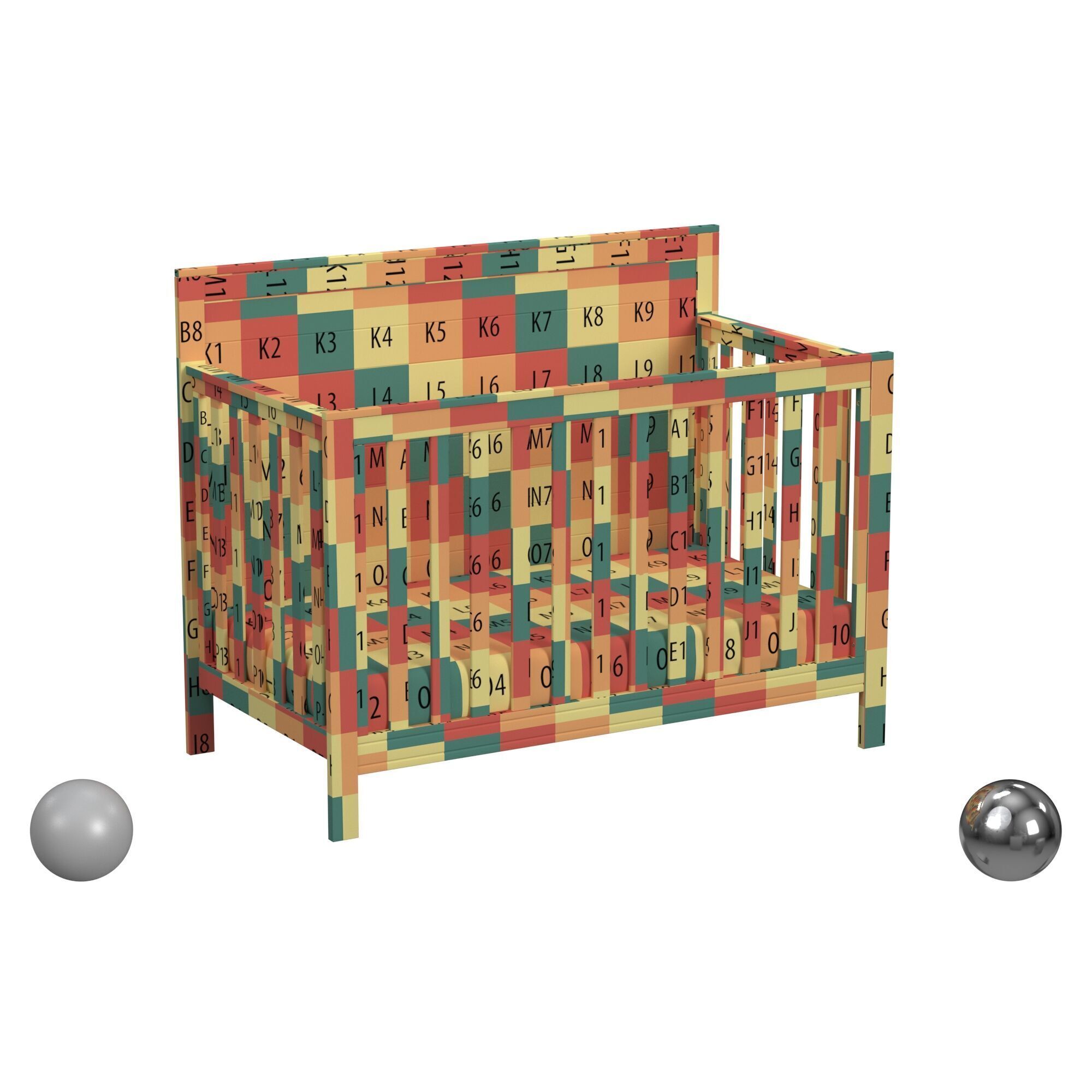 Fairway 4n1 Crib 3D model_2