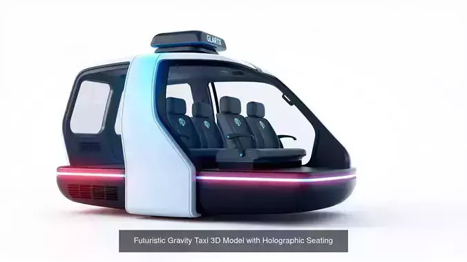 Futuristic Taxi Concepts Pack 2 3D Model Collection