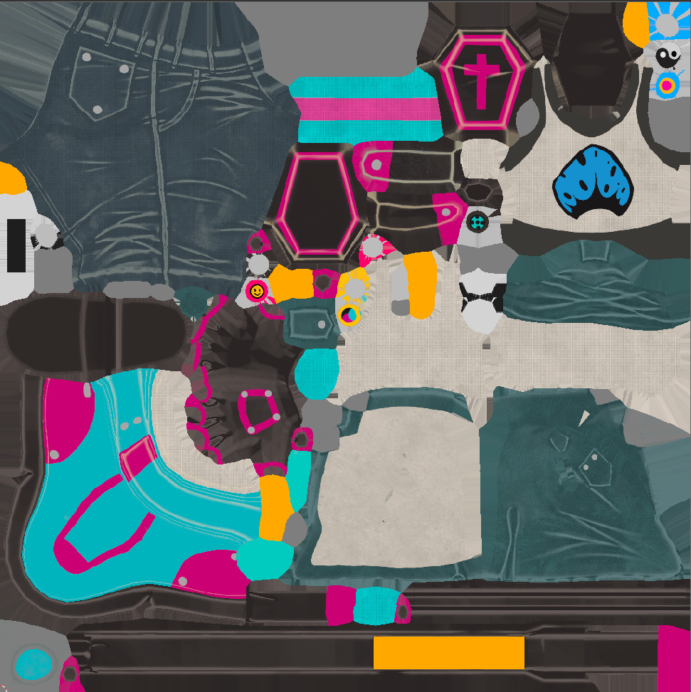 Punk girl  Low-poly 3D model_2