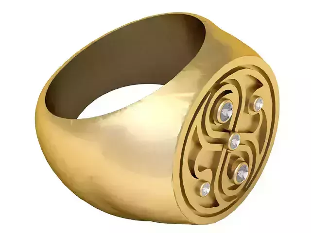 FLOWER DESIGN RING 3D PRINTABLE MODEL 