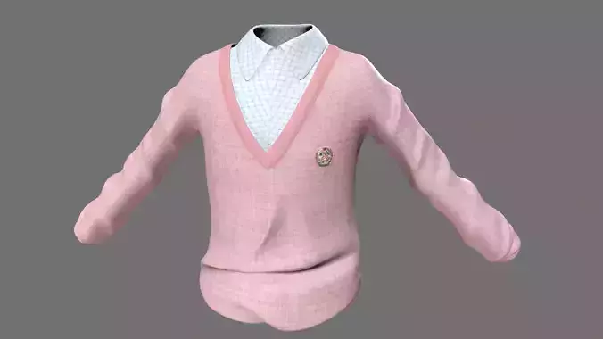Caton cloth Low-poly 3D model