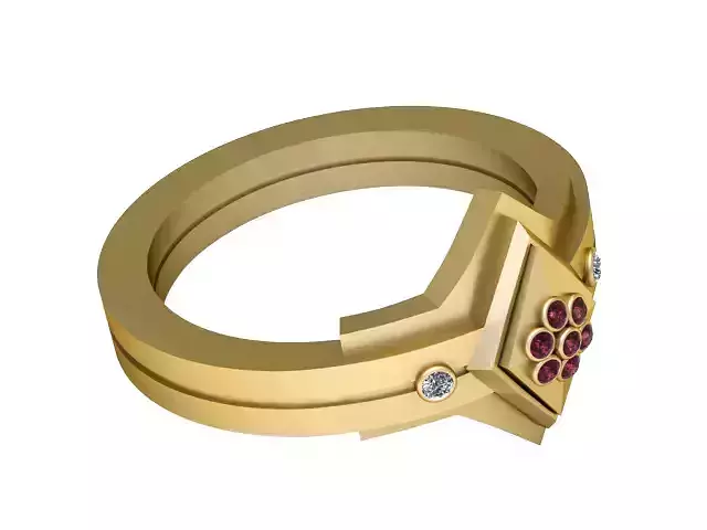PERFECT RUBY RING 3D PRINTABLE MODEL 