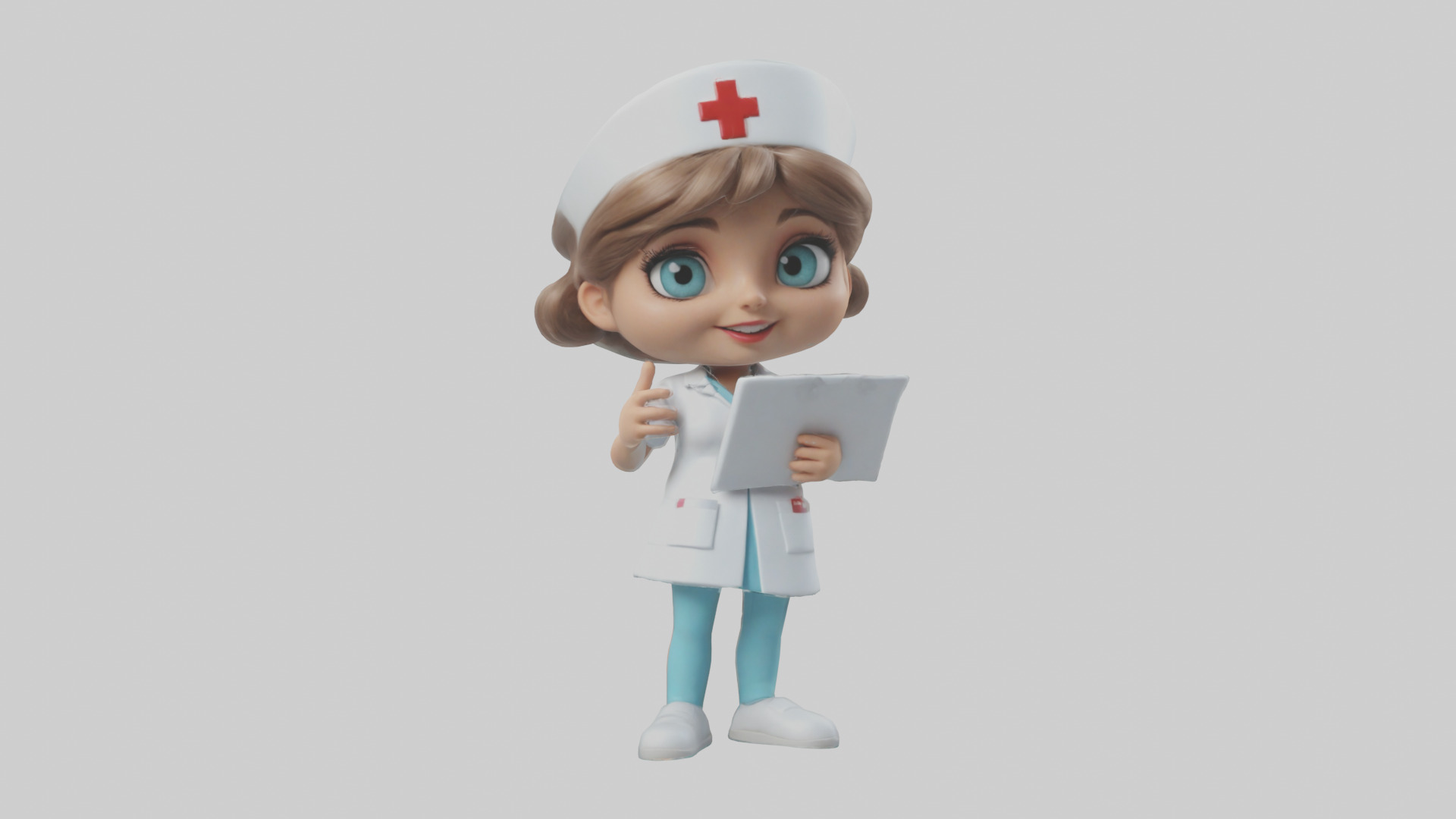 Cartoon Nurse Assistant model 3D model_9