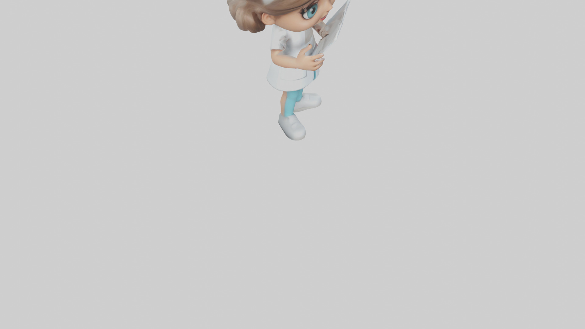 Cartoon Nurse Assistant model 3D model_6